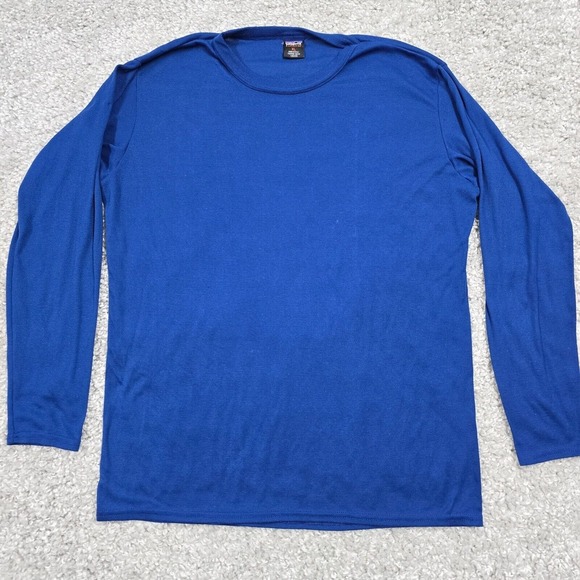 Patagonia Shirt Mens XL Blue Capilene Long Sleeve Pullover Outdoors Made in USA - Picture 1 of 11